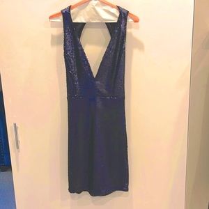 Akira navy sequin dress. Size L